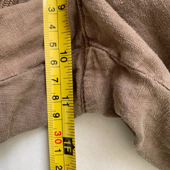 James Perse Soft Drape Pants Women Cargo Pigment Brown 100% Linen Drawstring NWT - Picture 11 of 15